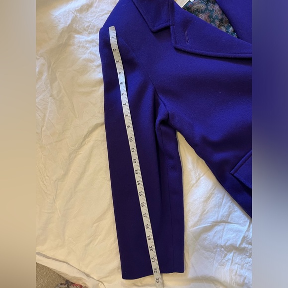 Vintage London Fog Purple knee-length Single Breast Coat Size 8-M 100% Wool - Picture 15 of 15